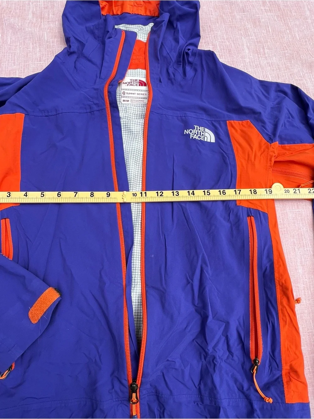 The North Face Purple and Orange Hooded Men's Windbreaker Vest. Size M.